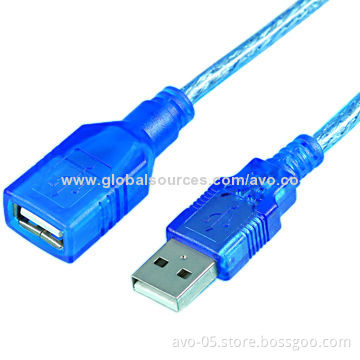 USB Male to Female Cables, 2.0 Version with Transparent JacketNew